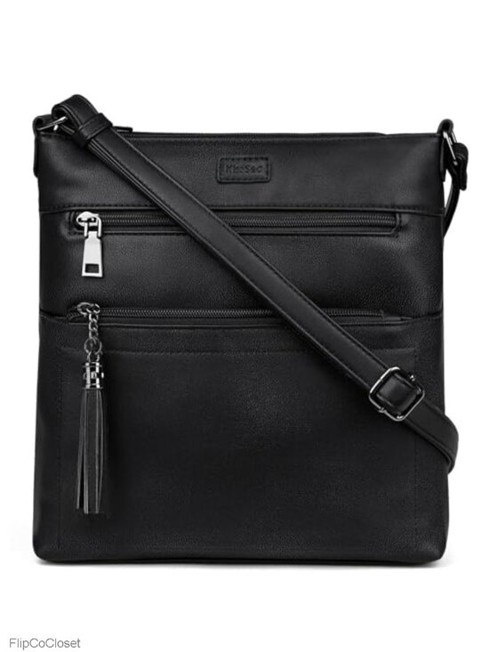 Handbags - Leather Crossbody Bag for Women Travel Purse Adjustable Strap Multi-Pocket